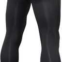 SPVISE Black Men's Compression Pants Leggings Sports Tights Cool Dry Athletic Baselayer Active Pants Workout Running Yoga Gym, X-Large (Black, XL)