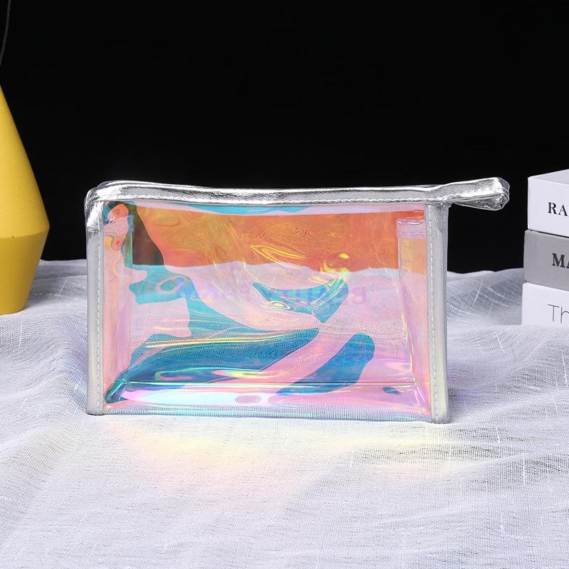 Set of 4: Holographic Makeup Bag, Mirror, Beauty Razors, Bathroom Towel