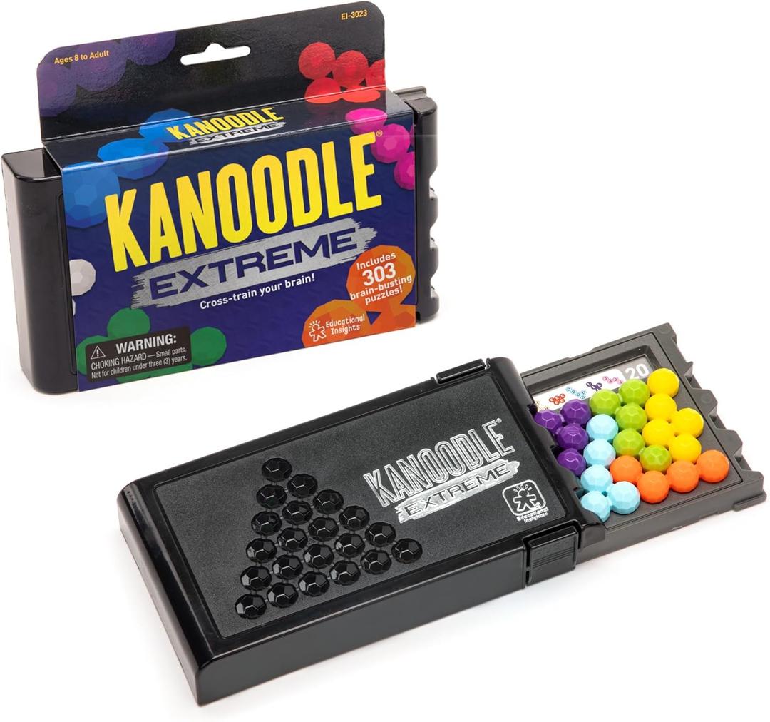 Educational Insights Kanoodle Extreme Puzzle Game, Brain Teaser Puzzle Challenge Game, Easter Basket Stuffers for Kids, Gift for Ages 8+, Single, Brain Game