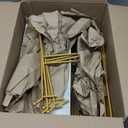 LYEOBOH 3 Tier Serving Stand and Platters Set Large Tiered Serving Platters with Collapsible Sturdier Rack 14 Inches Tiered Serving Tray for Appetizer Fruit, Dessert and Cupcake, White (Gold)