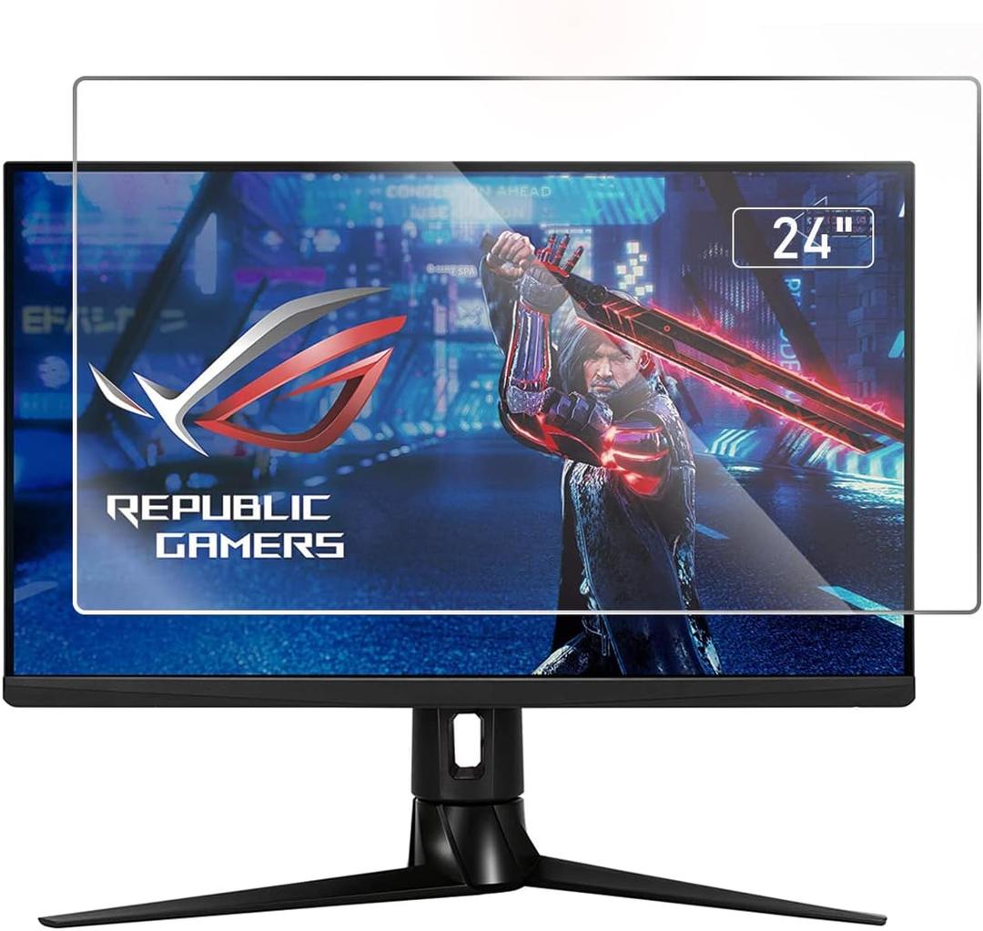 2 Pack 24" Anti Glare Matte Screen Protector for Sceptre/LG/Dell/HP/Acer/ViewSonic/ASUS/Aoc/Samsung/KOORUI/InnoView/CRUA/BenQ/SANSUI Diagonal 24" 16:9 LED PC Screen Gaming Monitor (20.9" x 11.8" / W x H)