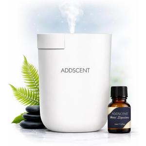 Atom Plug-in Fragrance Oil Diffuser 60ml Capacity, Smart Timer, Adjustable Intensity, Energy Efficient, Compact White Aroma Machine for Home, Office and Spa, Premium Plug in Oil Diffuser