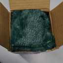 ANRODUO Set of 2 Christmas Green Decorative Pillow Covers Christmas Tree Decorations 16x16 Inch Soft Plush Faux Fur Jacquard Throw Pillows for Bedroom Sofa Holiday Festivals Winter Home Decor