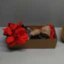 Poinsettias Artificial Christmas Flowers Decorations - 4 Pcs Artificial Red Poinsettia Flowers with Stems 5 Heads for Christmas Tree, Fake Red Poinsettia Flowers for Home Outdoor Xmas Tree Decor