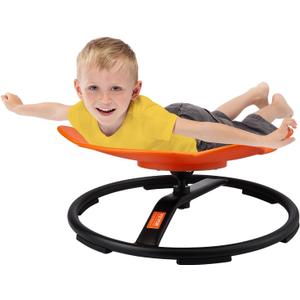 VEVOR Elephant Kids Swivel Chair, 220 LBS Capacity, 360 Spinning Chair, Autistic Kids Sensory Toy with Non-Slip Metal Base, Toddler Sit and Spin for Coordination Balance Focus Orange