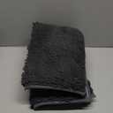 Bathroom Rugs Sets 4 Piece, Extra Soft Absorbent Chenille Bath Rugs, Non Slip Rubber Backing Machine Washable Quick Dry Bath Mats for Bathroom Floor, Tub, Shower, Home Decor Accessories, Deep Grey (16"x24"+20"x32"+U20"x20"+Cover18"x19", Dark Gray)