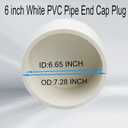 6inch White PVC Pipe End Cap Plug, PVC Pipe Plug Socket Fittings, PVC Fitting Connector for Building Furniture, Pool Products, Greenhouse, Shed and Tent Connection, Schedule 40
