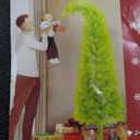 6 Ft Christmas Tree, Bendable Artificial Whimsical Christmas Tree for Indoor Christmas Party Decorations with Metal Stand, Tree Skirt for Holiday, Home, Office, Party