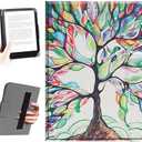 HoYiXi Universal Case for 6.8-Inch,7-Inch eReaders.Compatible with Kindle, Kobo, Paperwhite, Pocketbook, Tolino eReaders. Elastic Rope Cover for 6" -7" E-Book Readers.Tree 2 Pack