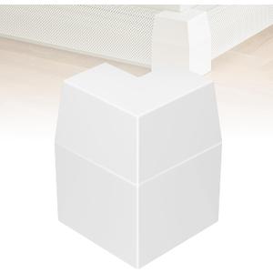 SDS Exterior Corner Connector for Heat Cover  Galvanized Steel White Coupler For Seamless Connection Of Two Inner Corner Baseboard Heater Covers, White (Pack of 1) (Accessory)