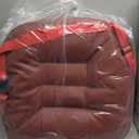 YOUFI Leather Seat Cushion Extra-Thick Booster for Office Chair to Rise Height - Full Filling for Support - with Breathable Cover, Handle and Buckle - Relieves Back Pain 18"x16"x6" (Red)