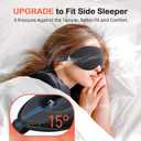 INNELO Sleep Mask for Side Sleeper, Eye Mask Sleeping Women Men, 100% Light Blocking 3D Contoured Cup Sleeping Mask Soft No Eye Pressure Cover Blindfold Night Shade for Travel Nap Yoga, Black