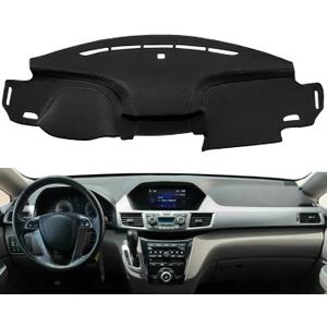 Dash Cover Mat Custom Fit for Honda Odyssey Dashboard Pad Cap Carpet Protector K226 (Black)