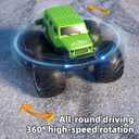 1:18 Scale Amphibious LED RC Car 2.4GHz All 20 Km/h Off Road Terrain Remote Control Drift Truck, Waterproof Truck for 8+ Year Old Boys Girls Kids Gifts (Red)