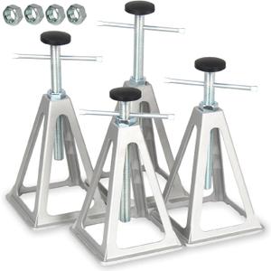 RV Stabilizer Jacks, Stack Jack Stands for RV Camper Travel Trailer, with Additional Screw Nuts and Cushion Rubber Mats - 4 Pack