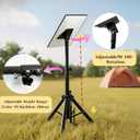 Adjustable Tripod Stand Compatible with Starlink Gen 3, Height Adjustable Antenna Tripod with Mount Adapter, 90 Tilt Angle Pipe Adapter, Stable Outdoor Use (Black)