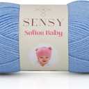 Sensy Softee Baby Yarn, 3.5 oz, 275 Yards, Gauge 3 Light (Blue) (1 Skein)