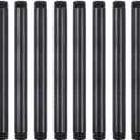 Niubid 10 Pack 1/2 Inches x 8 Inches Black Malleable Steel Nipples Fitting, DIY Steampunk Industrial Vintage Style.