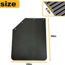2 Pack 24 x 30 inch Black Polymer Mud Flaps Angled Fit for Semi Trucks Trailers