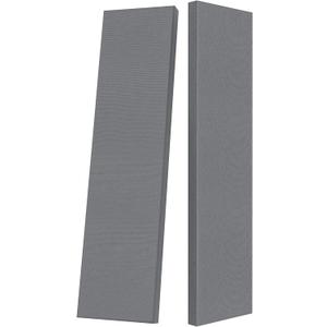 2” Thick Acoustic Panels with Hanging Brackets to the Wall, 2 PCS 47.2” x 11.8” Fiberglass Sound Absorbing Panels for Home Theater Church Office Wall or Ceiling, Light Grey