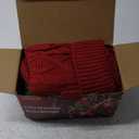 Personalized Christmas Stockings - 18 Inches Hanging Stockings with DIY Snowman Name Tags, 6 Pack Large Size Knitted Stockings for Mantels, Christmas Tree Family Holiday Decor, Red Green White