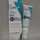 CeraVe Acne Foaming Cream Wash, Gentle Face and Body Cleanser with Benzoyl Peroxide 10%, Hyaluronic Acid, and Niacinamide, 10% Benzoyl Peroxide Treatment Clears Pimples and Blackheads 150 ml