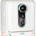 ICUIRE Baby Bottle Washer and Sterilizer and Dryer, 131-167F High Temperature Sterilize for Baby Stuff, 3.2L Water Tank to Clean Bottles, Pump Part &Pacifiers&Bowl, Newborn Parents One-Hand Operation (Beige)