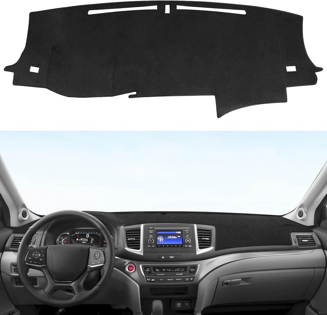 Dash Cover for Honda Pilot 2016-2022 & Ridgeline 2017-2025 & Passport 2019-2025 Accessories Flannel Dashboard Cover Dash Mat Center Console Cover Sunshield Protector Pad