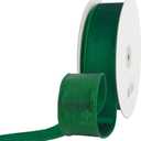 MEEDEE Hunter Green Velvet 1-1/2 Inch Thick Velvet Wired Ribbon 25 Yards Spool for Gift Wrapping, Tree Garland, Wreaths, Bows, Crafts Supply