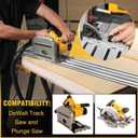 110" Track Saw Guide Rail for DeWalt Track Saws, 55" x 2 Guide Rail with Connector Replacement for DeWalt DWS5022, Perfect for Woodworking and Longer Cuts, Aluminum Extruded
