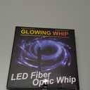 6ft LED Fiber Optic Whip Dance, USB Rechargeable, 7 Colors, 4 Modes, Rainbow Bright Lights Effect, Great for Rave Party, Music Festival, Stage Show, Carnival Activities