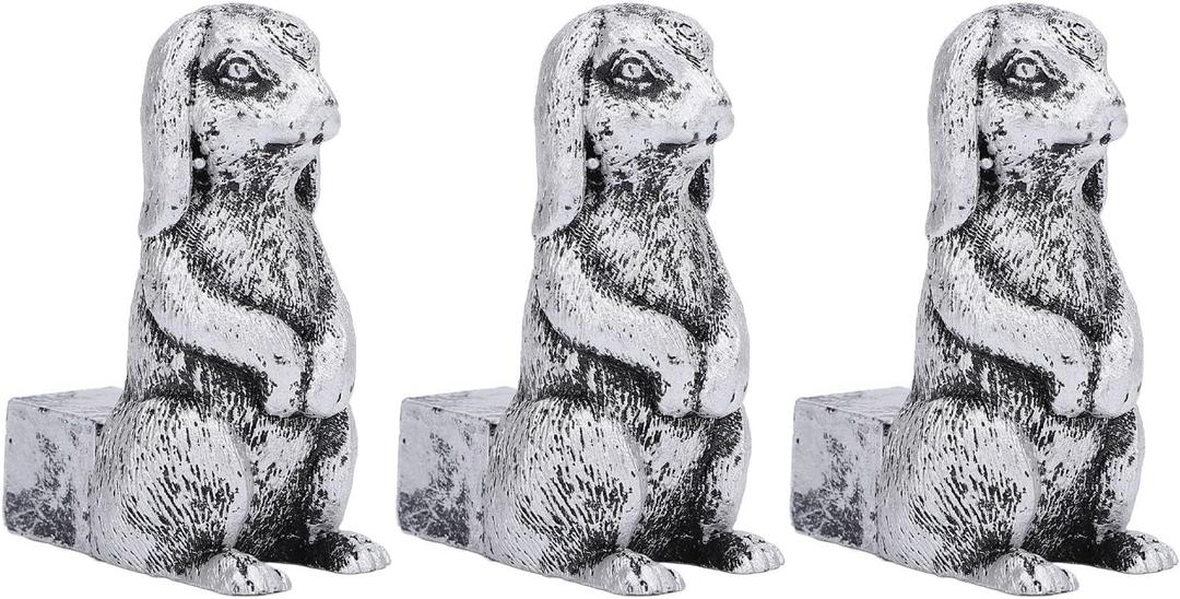 3PCS Flower Pot Decorative Feet, Animal Figures Plant Pot Feet for Outdoor Planters Support (Standing Rabbit)