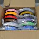 12 Pack 3D Printer Filament 1.75mm PLA 3D Printing Filament Bundle in Total 3KG, 12 Colors Dimensional Accuracy +/- 0.02 mm Widely Compatible for 3D Printing