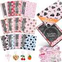 24PCS Pink Bow Skin for E-Reader, and 4PCS Type C Charms for E-Reader with Scrapbook Stickers, 7"x5" Skin Front and Back Decal Inserts for Paper White 12th (Pink Bow)