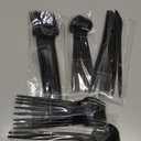Novelty Modern Flatware Cutlery Combo Set (Black, 80)