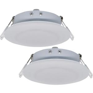 Facon 4.5inch 12V LED RV Puck Light - 2 Packs, 3400K Warm White, Full Aluminum Recessed 12Volt Interior Ceiling Lights for RV, Camper, Trailer, Boat, cETL Certified