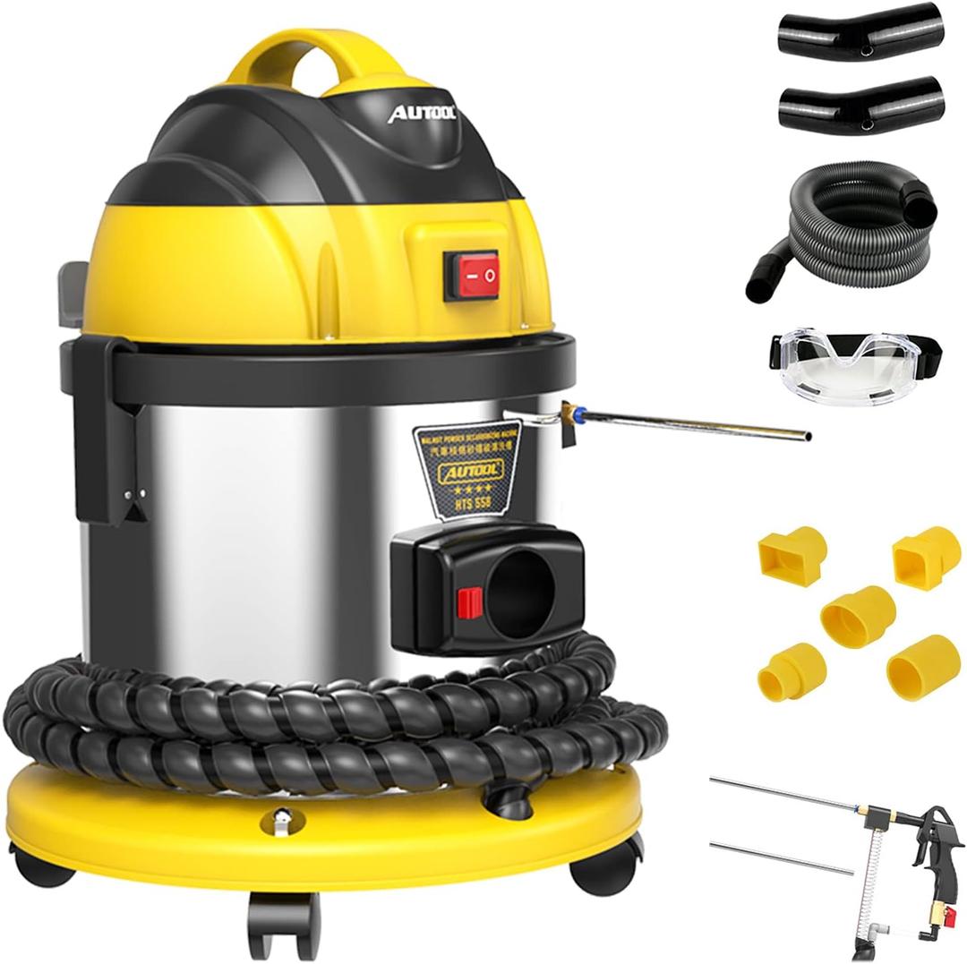 AUTOOL Walnut Blaster, Engine Intake Valve Cleaner Machine, Automotive Engine Carbon Remover, Sand Blaster for Carbon Cleaning with 2kg Walnut Sand