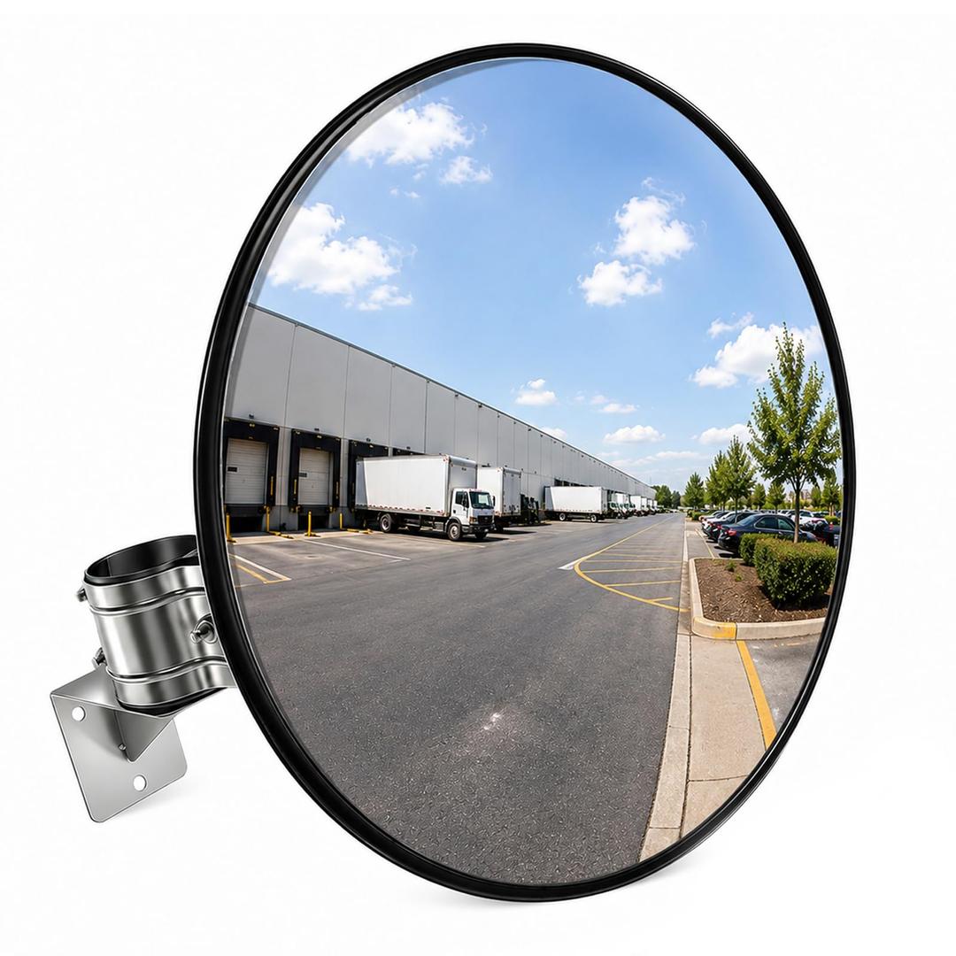 2 Pack 30 Inch Convex Traffic Mirror, Safety Security Corner Mirrors