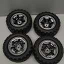 4PCS Toy Car Wheel 60mm Model Car Rubber Tire Wheel with Metal Shaft Axles for RC Car Truck DIY Model Toy Building Project (3x60mm