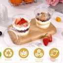 mwellewm 400 Pcs Dessert Cups with Lids and Spoons, 5 OZ Parfait Cups 3 OZ Plastic Desert Cups Clear Mini Shooter Cups for Party Reusable Small Appetizer Serving Fruit Cup Ice Cream Cake Pudding