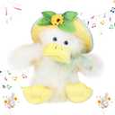 Singing Dancing Duck Stuffed Animals for Kids, Flapping Wings Shaking Body Musical Duck Plush Toys, Singing That You're My SunShine Easter Birthday Gifts for Toddlers Valentine's Day Gifts, 12 inch