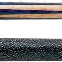 Lucasi Custom Super Birds-Eye Pool Cue with Blue Luster Inlays, 18-Ounce