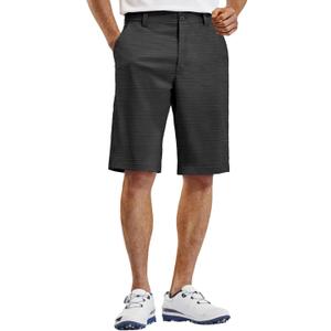 PULI Hiking Shorts for Men 12" Golf Lightweight Flat Front Travel Breathable Comfort Fishing Outdoor Casual Black 38