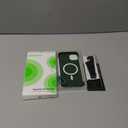 Magnetic Slim Case Fit for iPhone 15 Plus Phone Case 6.7"(2023) Ultra-Thin Lightweight Durable Frameless Matte Hard MagSafe Cover Case with Pull Ring Shockproof Non Slip Rope-Dark Green