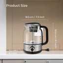 Oudim Drip Coffee Maker by Spraying Method, 1.2L Capacity, 600W Power, BPA-Free, Glass Stainless Steel Tea and Coffee Brew Kettle, Electric Kettle with Keep Warm