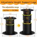 2 Pcs Adjustable Bed Frame Support Legs (8.27"-13.39") Bed Center Slat Leg Replacement Legs for Bed Frame Reinforcement Parts for Sofa Cabinets Furniture