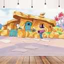 7x5ft Caveman Stone House Party Decorations Photography Backdrop for Kids Birthday Party Decorations Baby Shower Supplies Picture Photoshoot Props