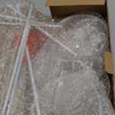 KALYLOC Jewelry Earring Holder Organizer, Adjustable 5 Tiers Rotating Earring Holder 3 Tier Necklace Holder with Wooden Base, Multi-Functional Jewelry Organizer Display Stand for Studs Bracelet Women (White)