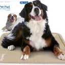 The Green Pet Shop Cool Pet Pad - Extra Large, Latte- Self-Cooling, Pressure Activated Mat for Dogs & Cats from 80+ lbs - Non-Toxic Gel, No Water Needed