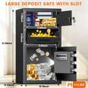 6.0 Cuft Large Heavy Duty Drop Safe for Business, Anti-Fishing Security Deposit Safe with Drop Slot, Combination Lock and Fireproof Bag, Anti-theft Commercial Safe Drop Box for Home Retail Office